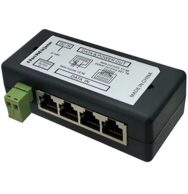 POE Injector 4Ports POE Splitter для C POE приладів